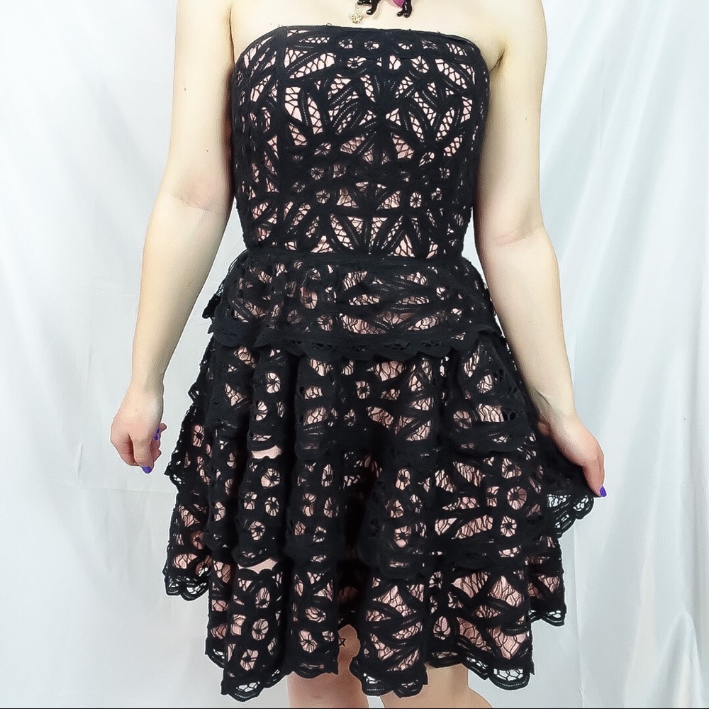 Sold🖤Betsey Johnson lace tiered dress - Picture 3 of 4